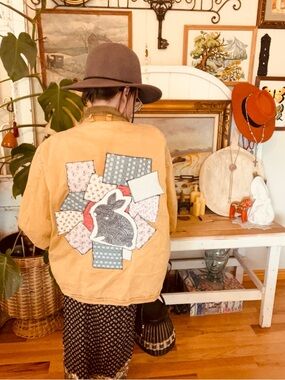 Vintage OOAK “Bunny Ranch” Patchwork Barn Coat Fox Hinting Jacket Chore Jacket